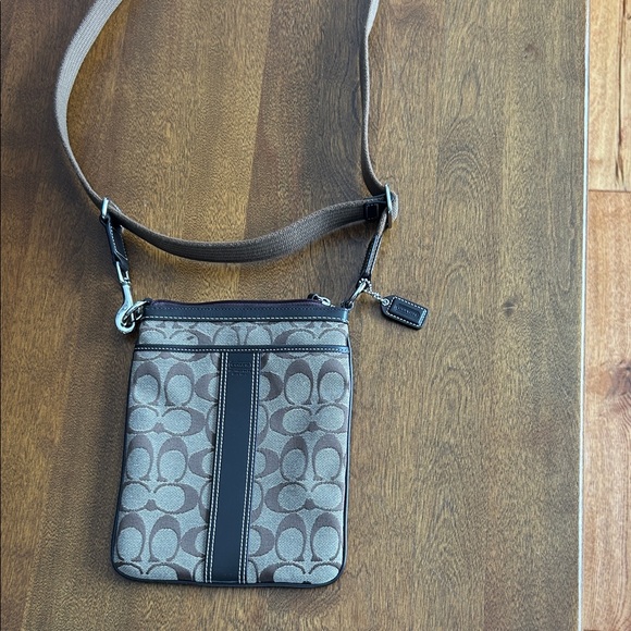 Coach Handbags - Coach Signature Tan and Brown Messenger Bag